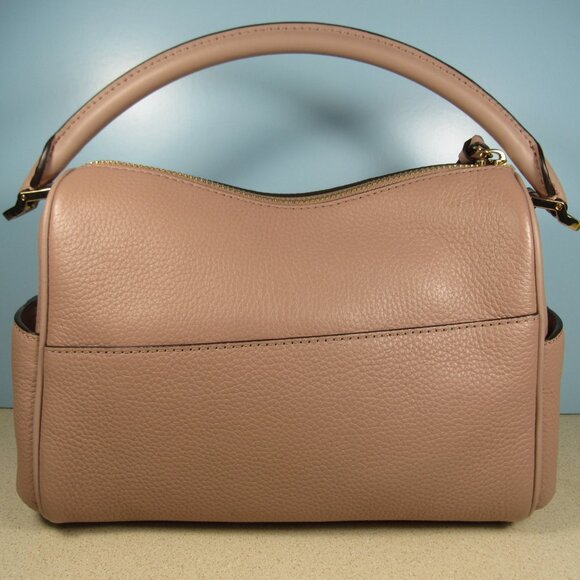 Michael Kors Lorimer Medium Pebbled Leather Satchel / Shoulder Bag, Fawn, EUC - Picture 2 of 16